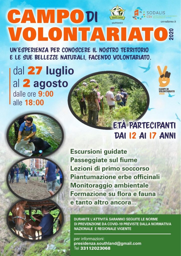 campi di volontariato 2020 south land