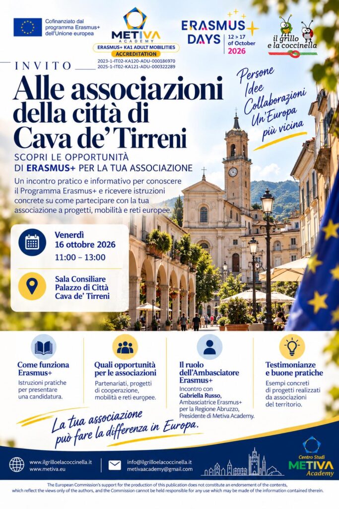 Programma Erasmus+ presentazione a Cava