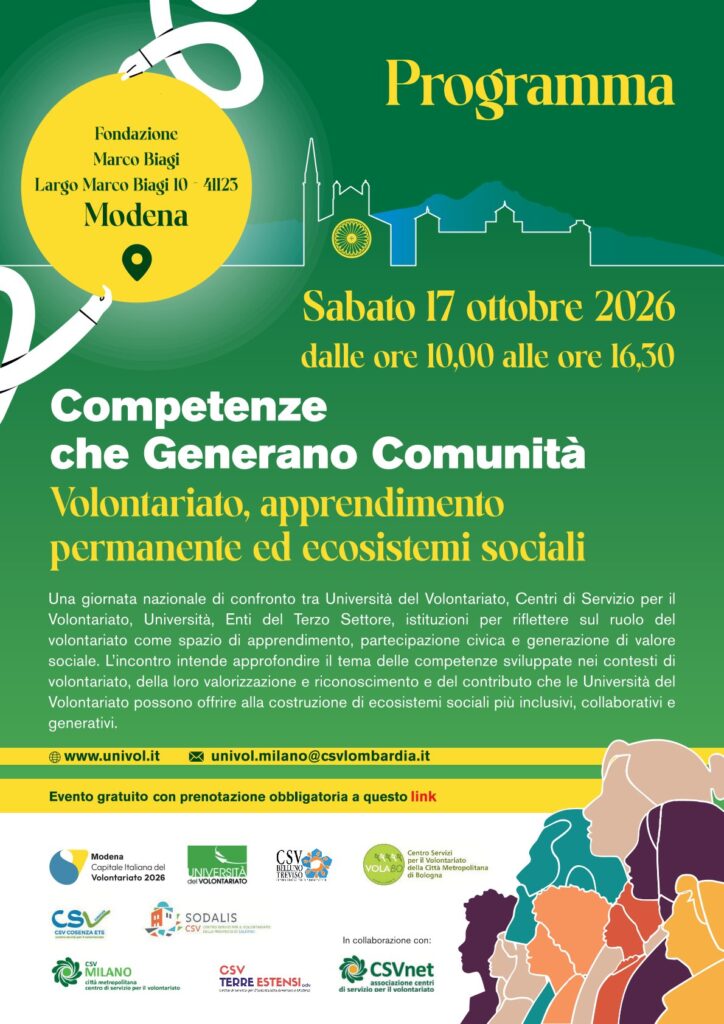 Programma definitivo dell'evento delle UNIVOL 2026